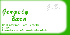 gergely bara business card